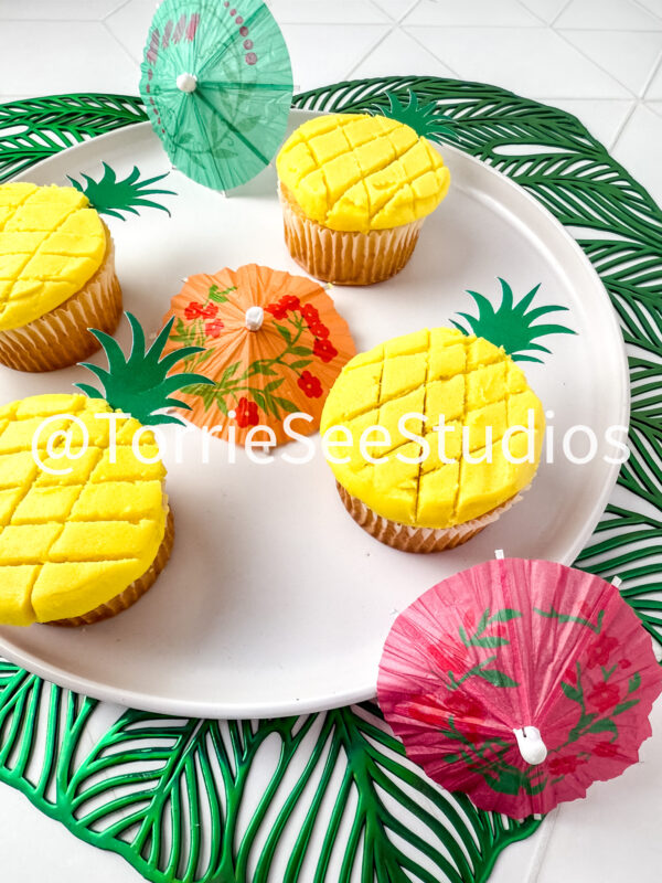 Pineapple Shape Cupcakes on Rhombus Tile - Image 4