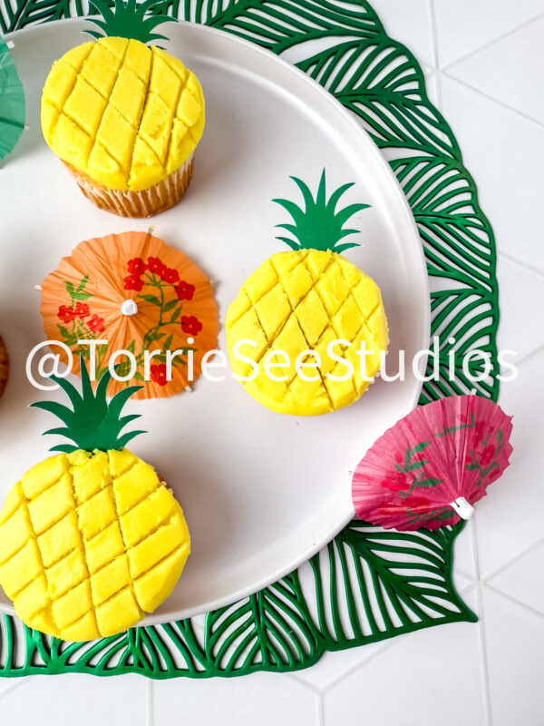 Pineapple Shape Cupcakes on Rhombus Tile - Image 3