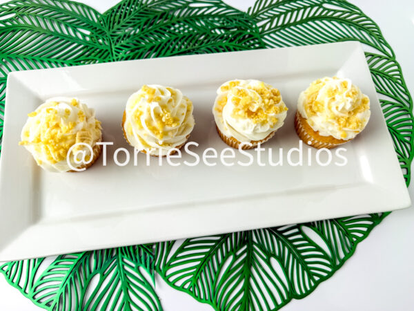 Pineapple Crunch Cupcakes on White - Image 10