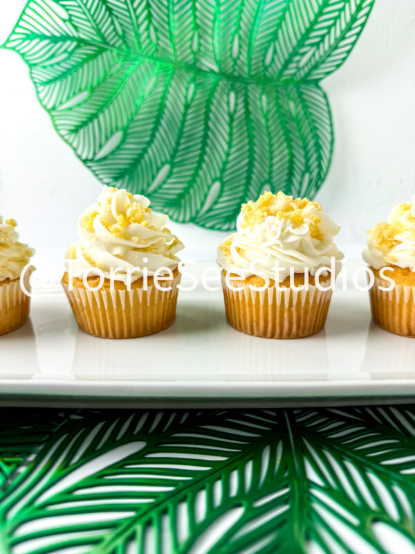 Pineapple Crunch Cupcakes on White - Image 8