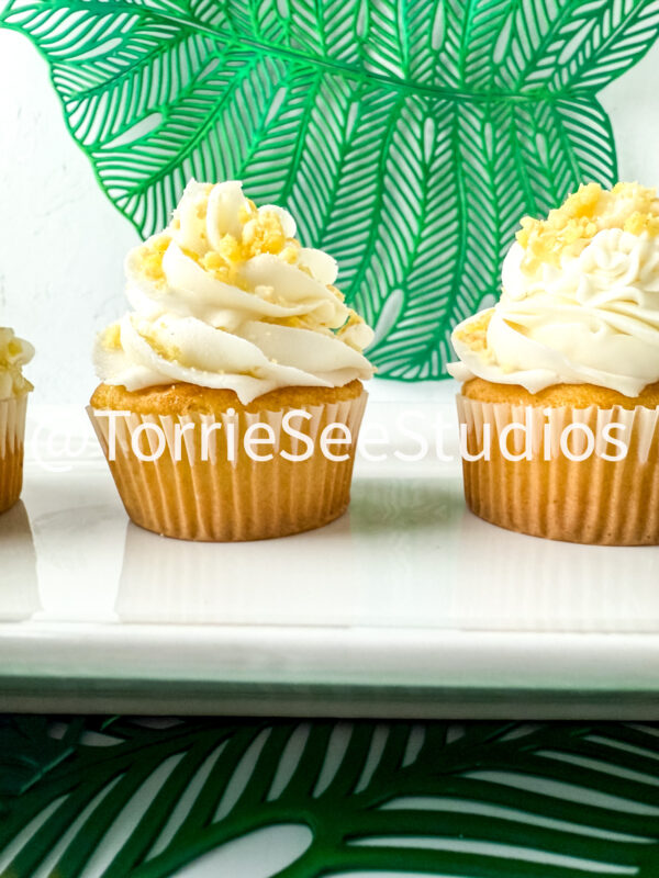 Pineapple Crunch Cupcakes on White - Image 7