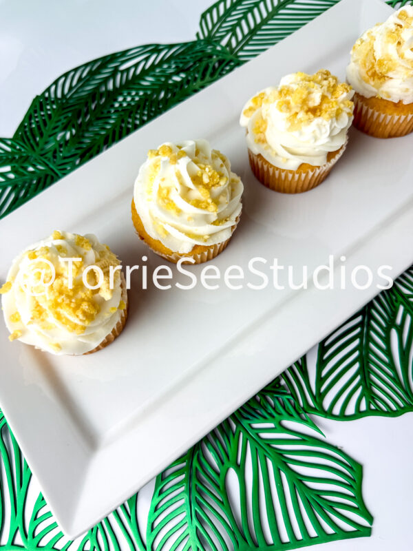 Pineapple Crunch Cupcakes on White - Image 6