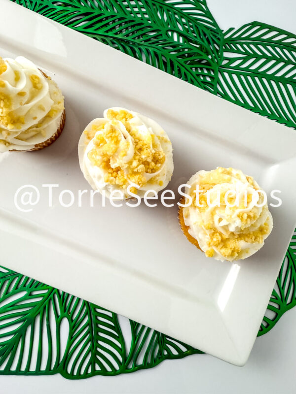 Pineapple Crunch Cupcakes on White - Image 5
