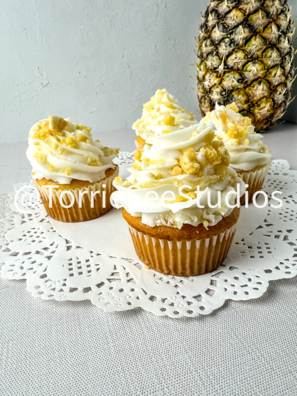 Pineapple Crunch Cupcakes on Linen  (Discounted due to Crown Browning) - Image 7