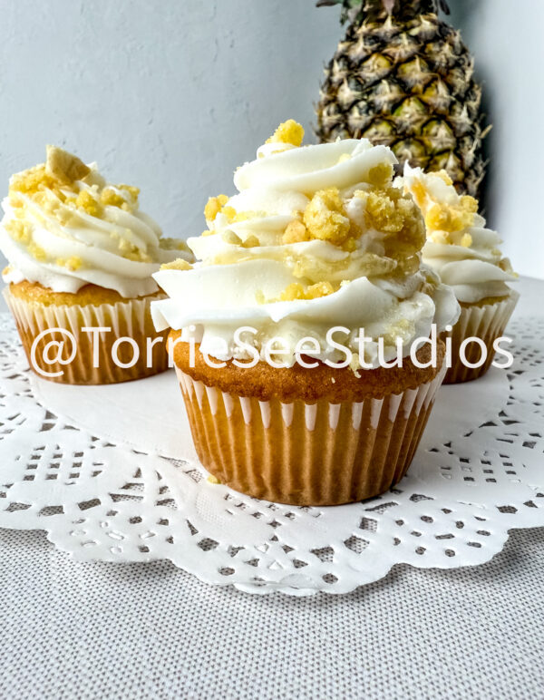 Pineapple Crunch Cupcakes on Linen  (Discounted due to Crown Browning) - Image 5