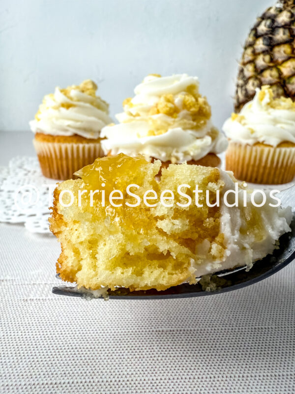 Pineapple Crunch Cupcakes on Linen  (Discounted due to Crown Browning) - Image 2