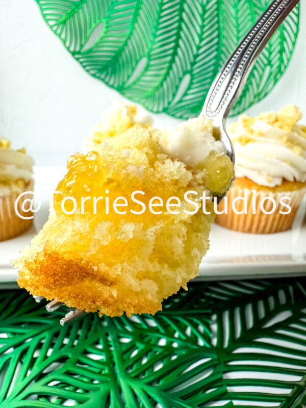 Pineapple Crunch Cupcakes on White - Image 3