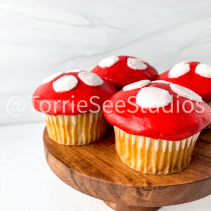 Mushroom Cupcakes Tutorial on Sandstone