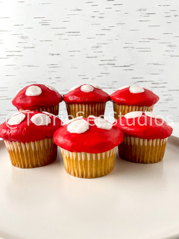 Mushroom Cupcakes Tutorial on White Birch - Image 2