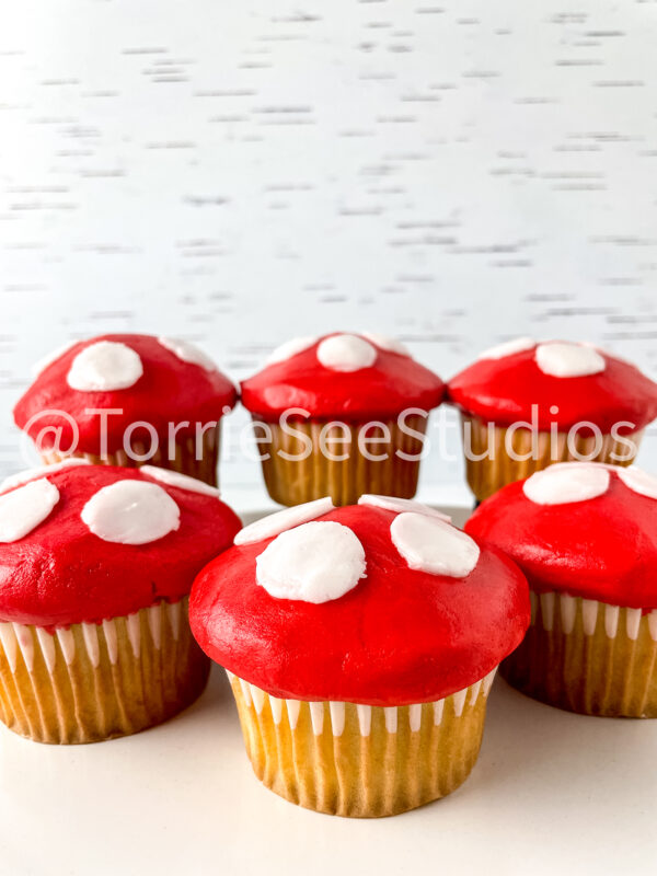 Mushroom Cupcakes Tutorial on White Birch - Image 9