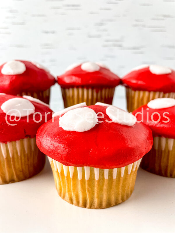 Mushroom Cupcakes Tutorial on White Birch - Image 8
