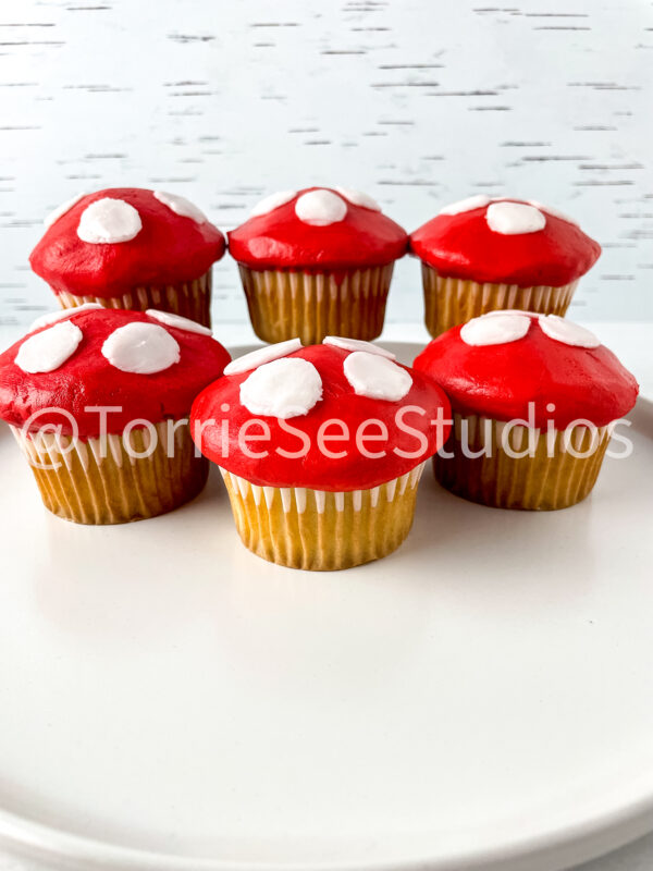 Mushroom Cupcakes Tutorial on White Birch - Image 7