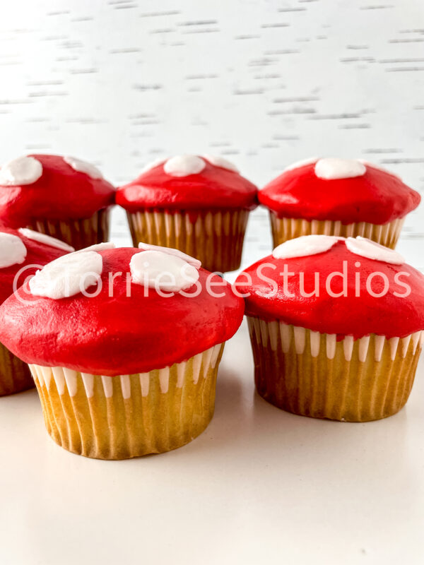Mushroom Cupcakes Tutorial on White Birch - Image 6