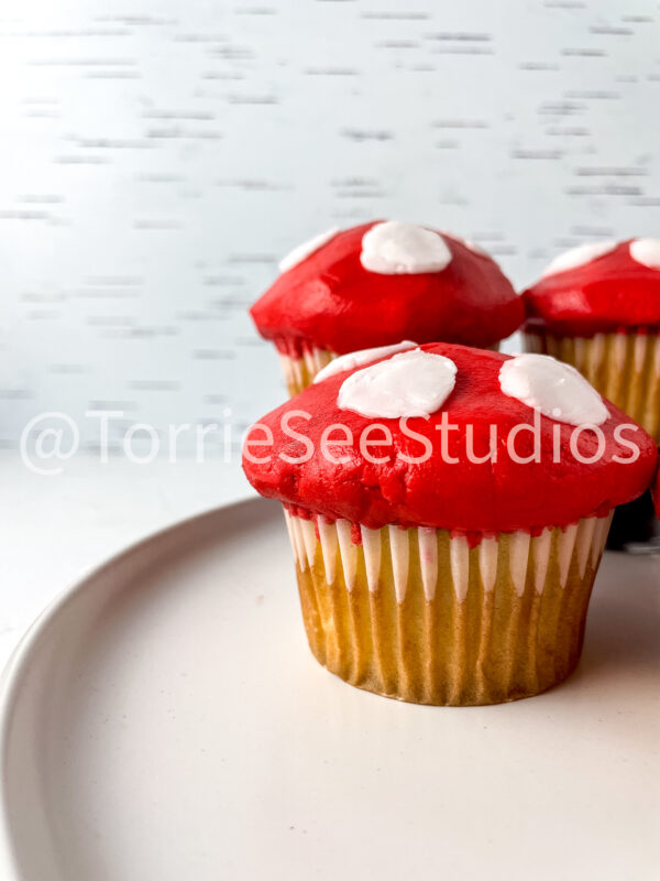 Mushroom Cupcakes Tutorial on White Birch - Image 5