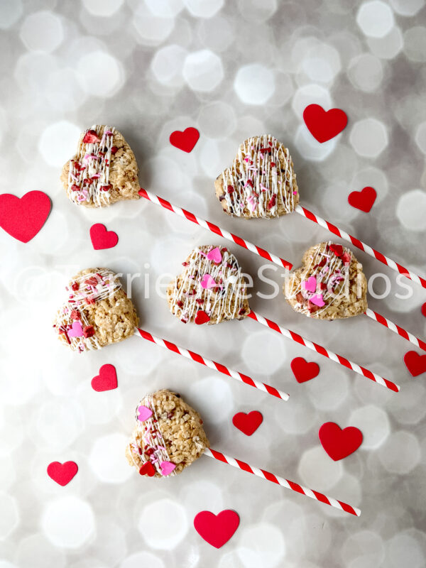 Strawberries and Cream Rice Cereal Treats Pops on Lights - Image 10