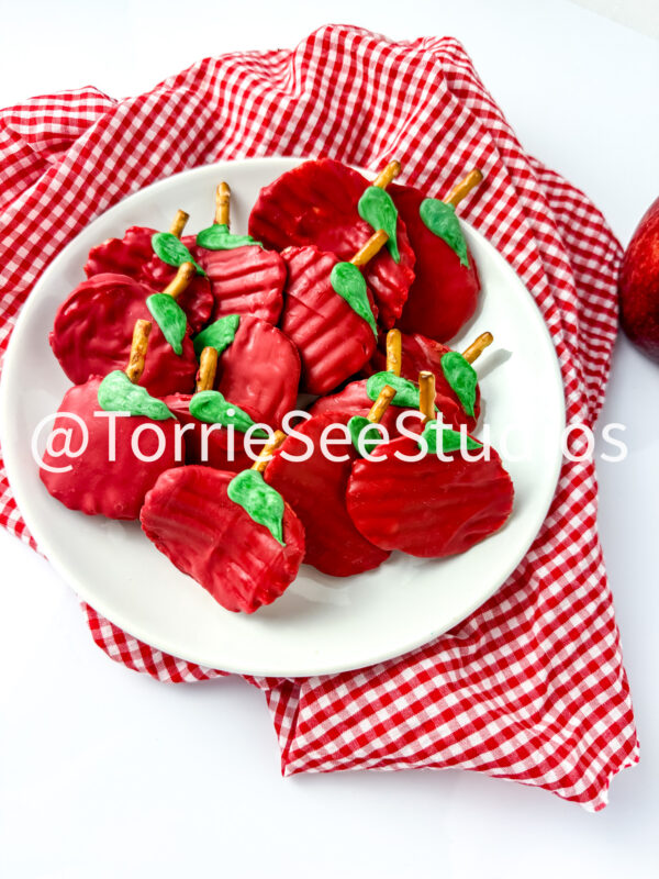 Chocolate Covered Chip Apples on White - Image 5