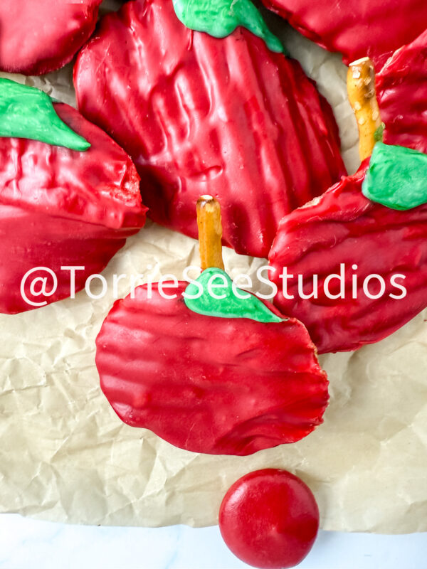 Chocolate Covered Chip Apples on Marble - Image 7