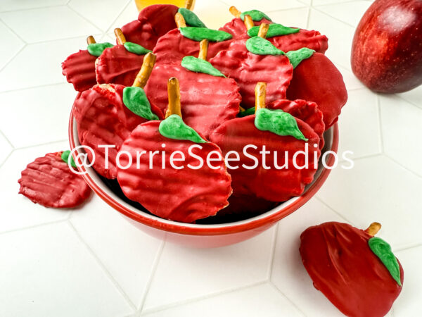 Chocolate Covered Chip Apples on Rhombus Tile - Image 8