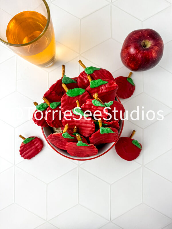 Chocolate Covered Chip Apples on Rhombus Tile - Image 7