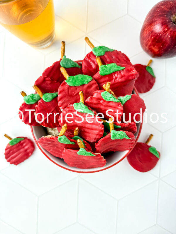 Chocolate Covered Chip Apples on Rhombus Tile - Image 6