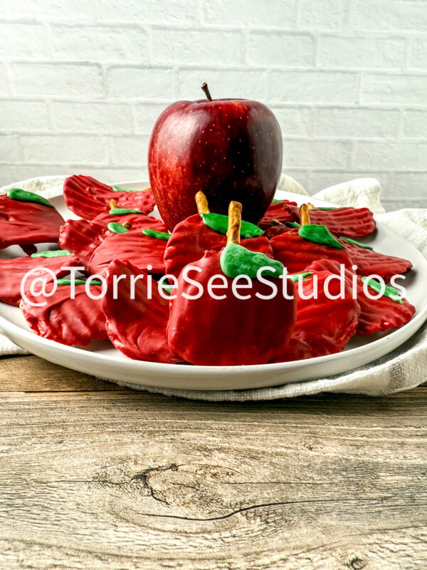 Chocolate Covered Chip Apples on Wood - Image 7