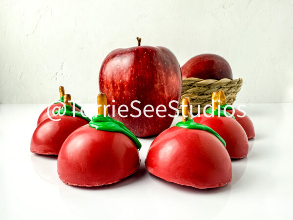 Apple Butter and Pretzel Truffles on White