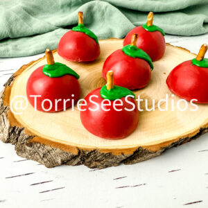Apple Butter and Pretzel Truffles on White Birch