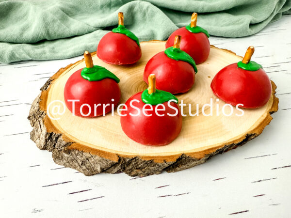 Apple Butter and Pretzel Truffles on White Birch