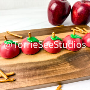 Apple Butter and Pretzel Truffles on Sandstone