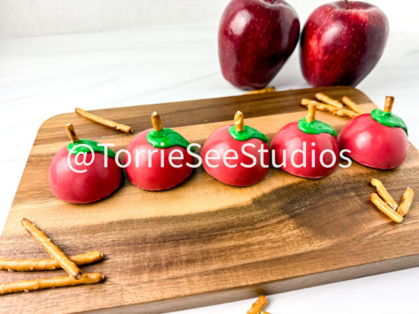 Apple Butter and Pretzel Truffles on Sandstone