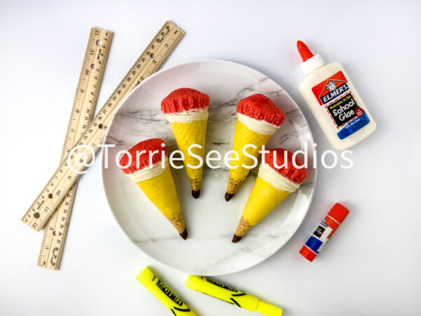 Pencil Cupcake Cone on White - Image 2