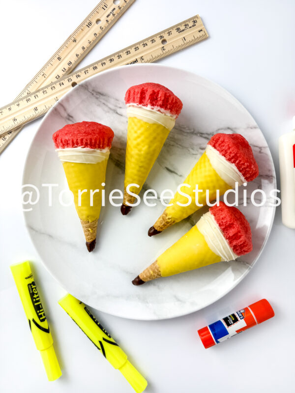 Pencil Cupcake Cone on White - Image 5