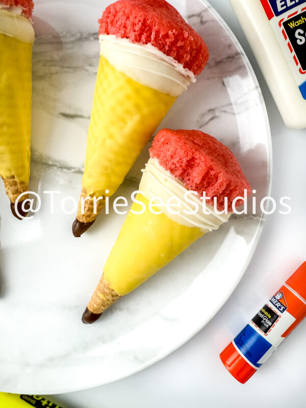 Pencil Cupcake Cone on White - Image 4