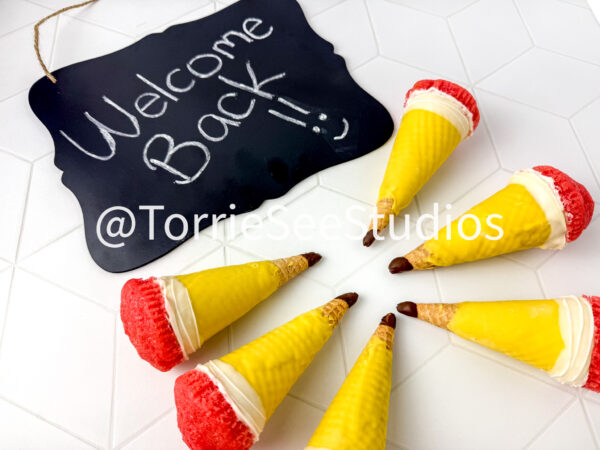 Pencil Cupcake Cone on Rhombus Tile - Image 9