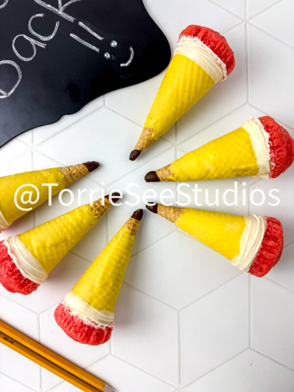 Pencil Cupcake Cone on Rhombus Tile - Image 7