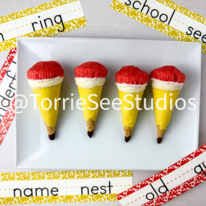 Pencil Cupcake Cone on Linen