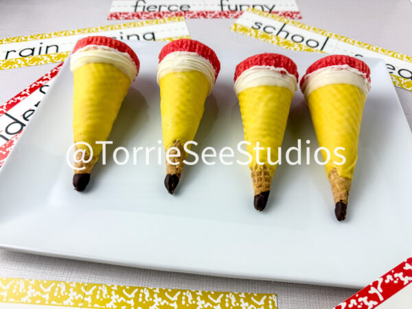 Pencil Cupcake Cone on Linen - Image 10
