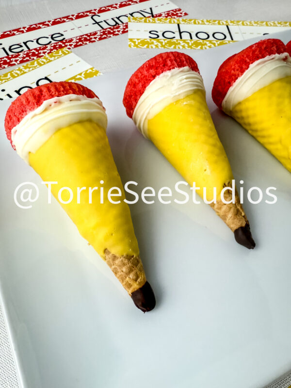Pencil Cupcake Cone on Linen - Image 5