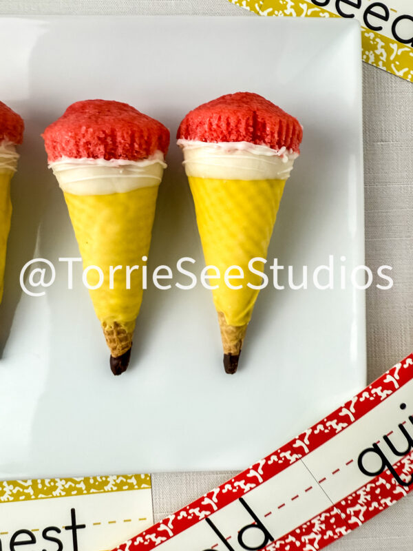 Pencil Cupcake Cone on Linen - Image 4
