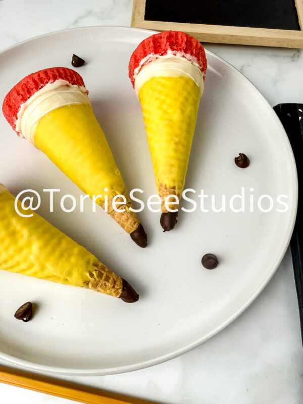 Pencil Cupcake Cone on Marble - Image 6