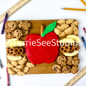 Mini Apple Buttercream Board on White