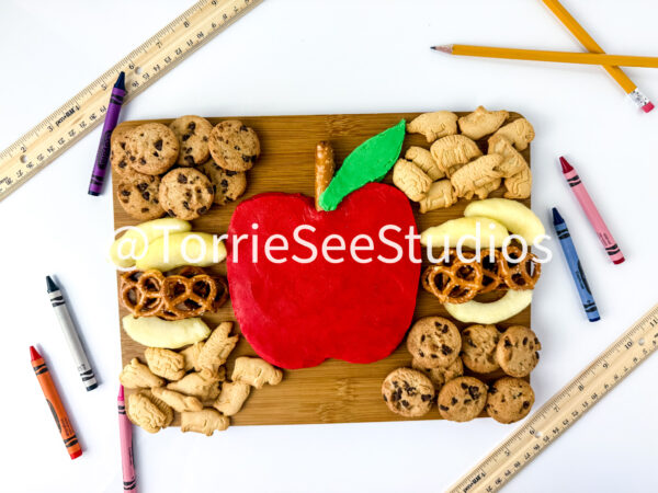 Mini Apple Buttercream Board on White