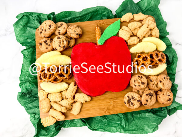 Mini Apple Buttercream Board on Marble - Image 8