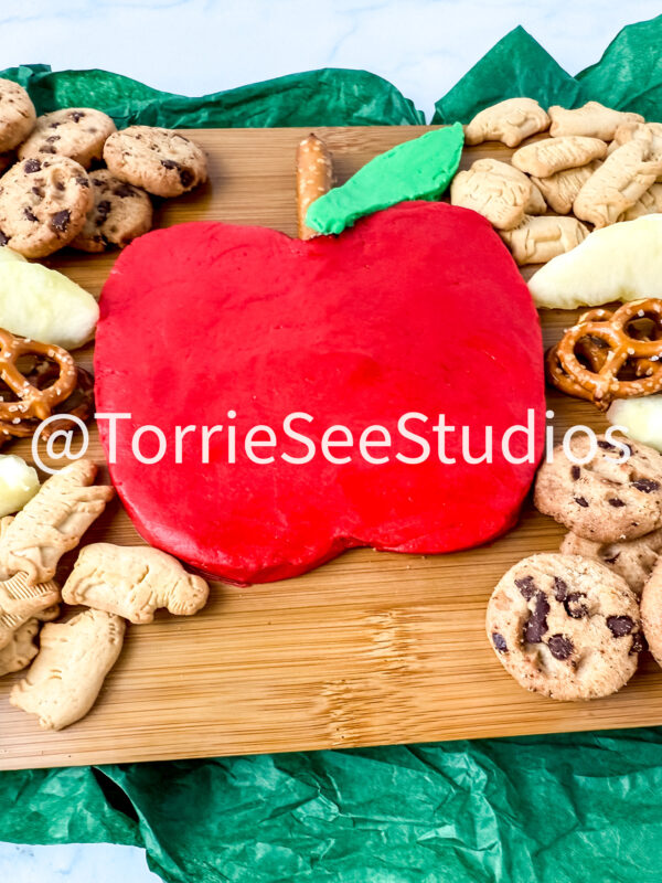 Mini Apple Buttercream Board on Marble - Image 3