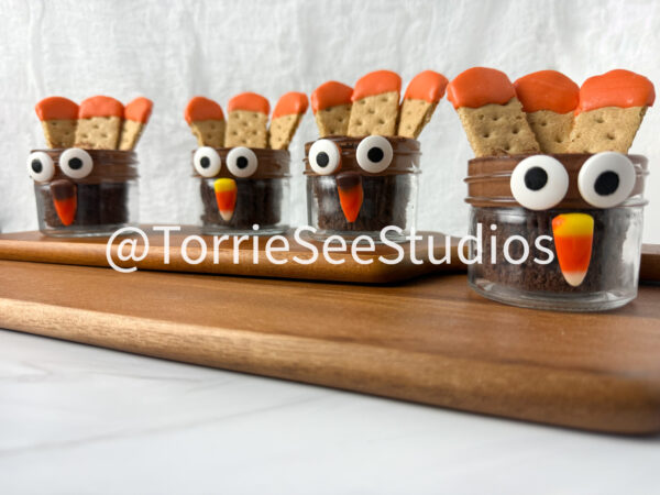 Mini Turkey Cake Jars on Sandstone - Image 2