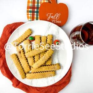 Pumpkin Spice Cookie Fries on White