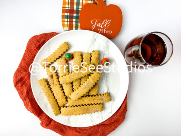 Pumpkin Spice Cookie Fries on White