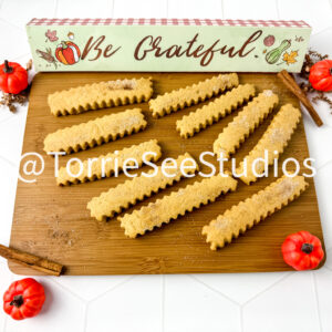 Pumpkin Spice Cookie Fries on Rhombus TIle