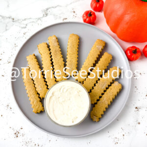 Pumpkin Spice Cookie Fries on Marble