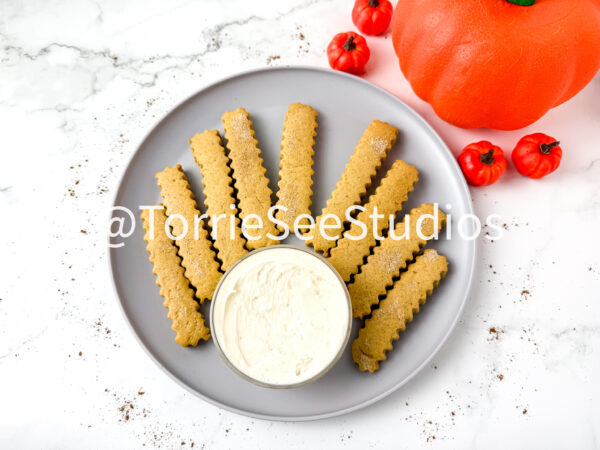 Pumpkin Spice Cookie Fries on Marble